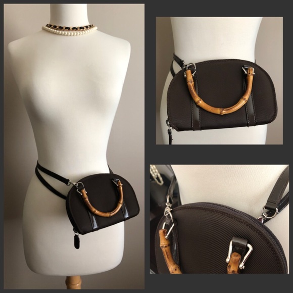 ✨Vintage Rare & Hard to Find GUCCI Bamboo Wallet On Chain Crossbody Mini Bag - Picture 16 of 16